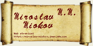 Miroslav Miokov vizit kartica